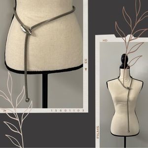 Vintage Snake-like Silver Coil Metal Belt